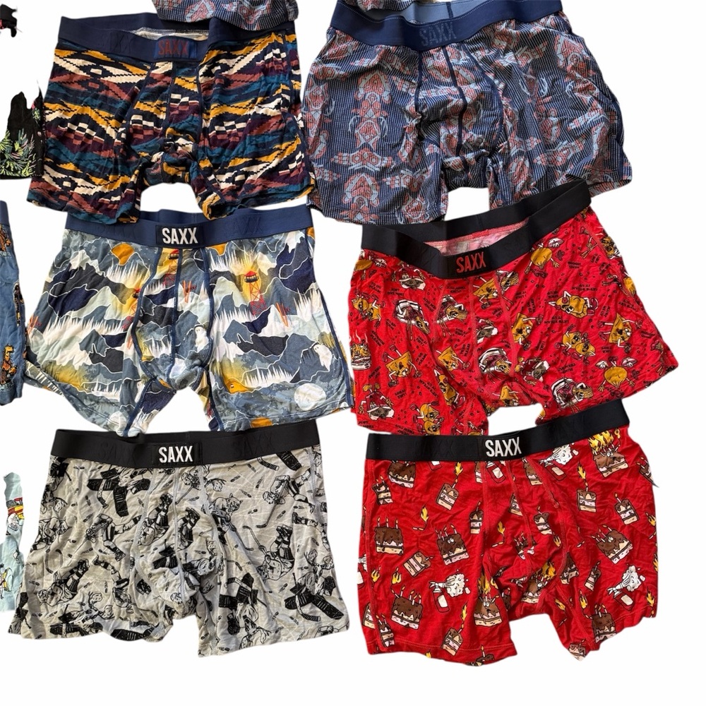 Saxx Vibe 10x Pairs of Boxer Briefs Assorted Prints Underwear Sz L - Picture 6 of 9